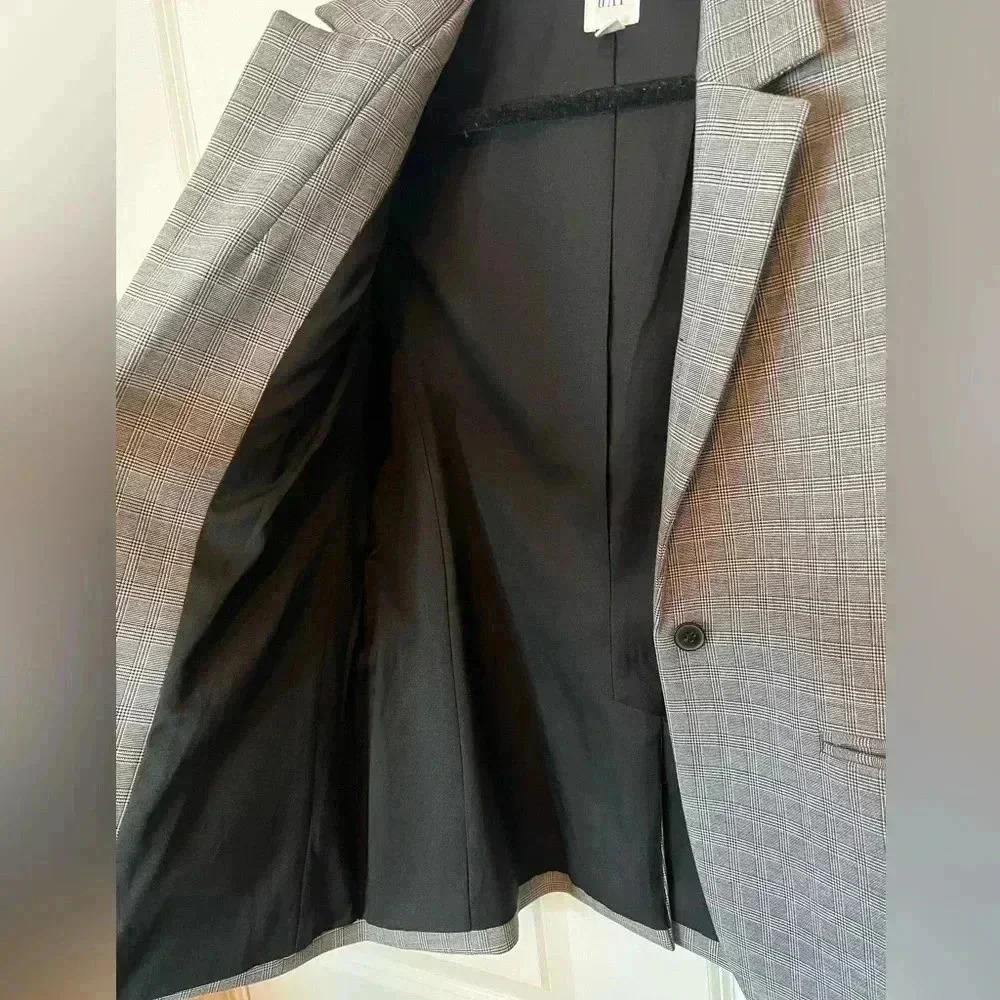 Gap Glen Plaid Black Blazer - Picture 7 of 11